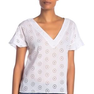 Eyelet Sundrift Ruffle Top